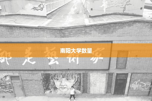 南阳大学数量