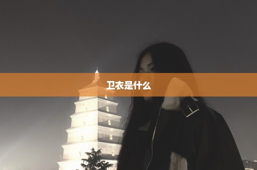 卫衣是什么