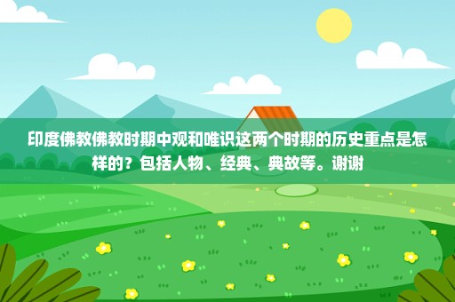 印度佛教佛教时期中观和唯识这两个时期的历史重点是怎样的？包括人物、经典、典故等。谢谢