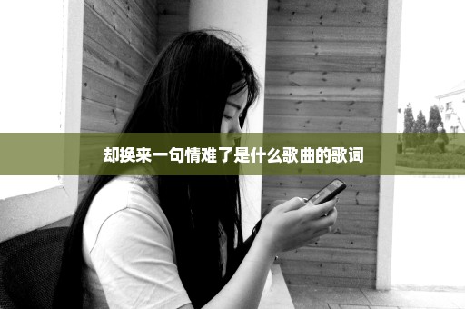 却换来一句情难了是什么歌曲的歌词