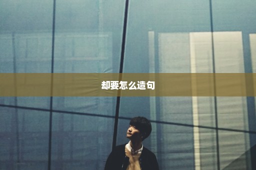 却要怎么造句