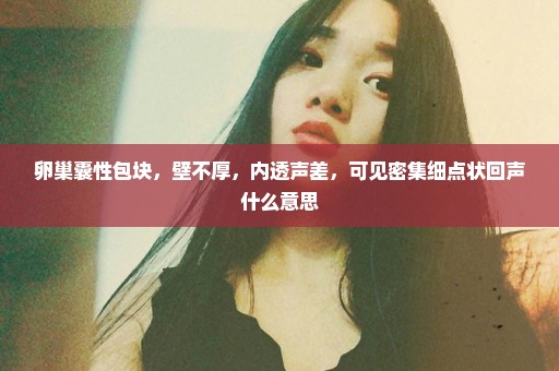 卵巢囊性包块，壁不厚，内透声差，可见密集细点状回声什么意思