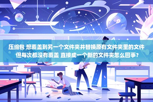 压缩包 想覆盖到另一个文件夹并替换原有文件夹里的文件 但每次都没有覆盖 直接成一个新的文件夹怎么回事？