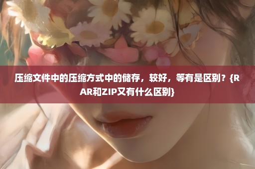 压缩文件中的压缩方式中的储存，较好，等有是区别？{RAR和ZIP又有什么区别}
