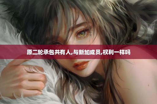 原二轮承包共有人,与新加成员,权利一样吗