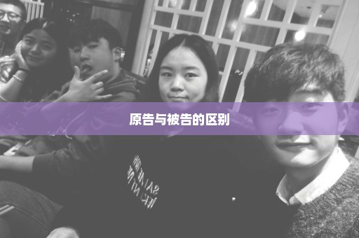 原告与被告的区别