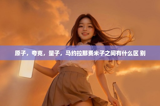 原子，夸克，量子，马约拉那费米子之间有什么区 别