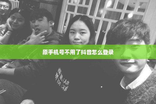 原手机号不用了抖音怎么登录