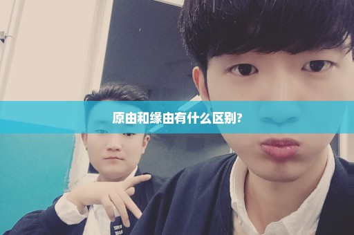 原由和缘由有什么区别?