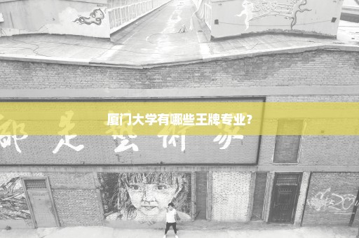 厦门大学有哪些王牌专业？