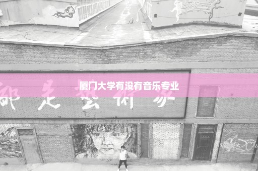 厦门大学有没有音乐专业