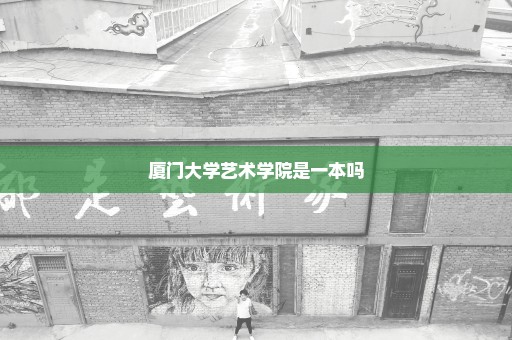 厦门大学艺术学院是一本吗
