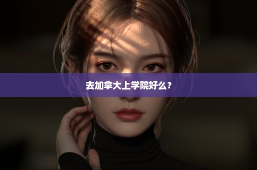 去加拿大上学院好么？
