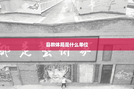 县教体局是什么单位