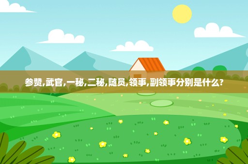 参赞,武官,一秘,二秘,随员,领事,副领事分别是什么?