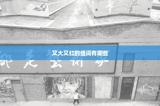 又大又红的组词有哪些