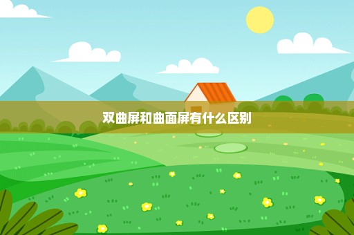 双曲屏和曲面屏有什么区别
