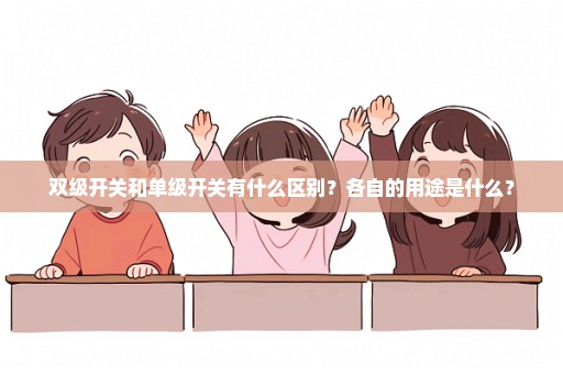 双级开关和单级开关有什么区别？各自的用途是什么？
