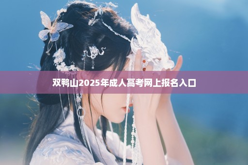 双鸭山2025年成人高考网上报名入口