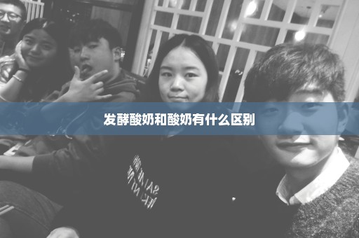 发酵酸奶和酸奶有什么区别