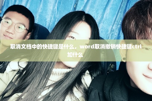取消文档中的快捷键是什么，word取消撤销快捷键ctrl加什么 