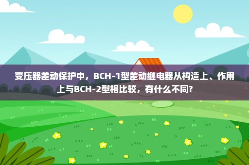 变压器差动保护中，BCH-1型差动继电器从构造上、作用上与BCH-2型相比较，有什么不同?