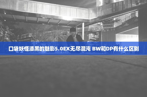 口袋妖怪漆黑的魅影5.0EX无尽混沌 BW和DP有什么区别