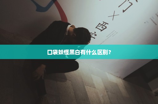 口袋妖怪黑白有什么区别？