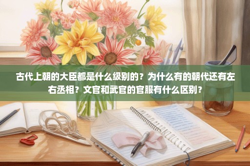 古代上朝的大臣都是什么级别的？为什么有的朝代还有左右丞相？文官和武官的官服有什么区别？