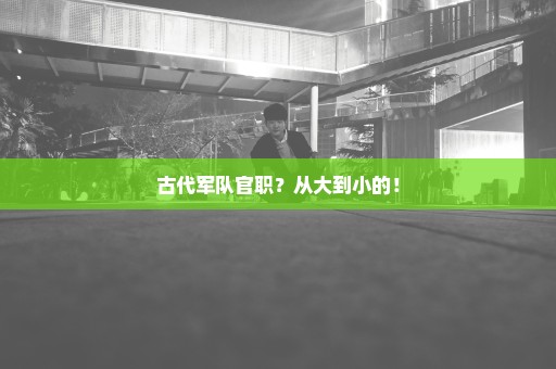 古代军队官职？从大到小的！