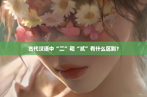 古代汉语中“二”和“贰”有什么区别？