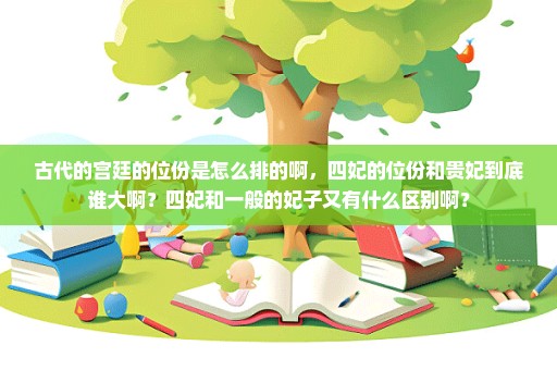 古代的宫廷的位份是怎么排的啊，四妃的位份和贵妃到底谁大啊？四妃和一般的妃子又有什么区别啊？
