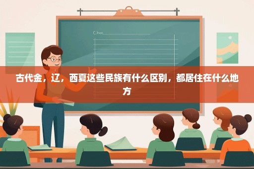 古代金，辽，西夏这些民族有什么区别，都居住在什么地方