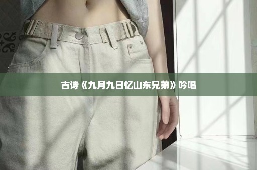 古诗《九月九日忆山东兄弟》吟唱