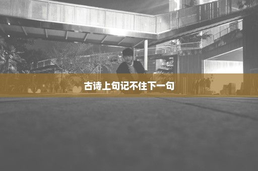 古诗上句记不住下一句