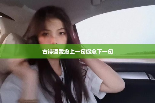 古诗词我念上一句你念下一句