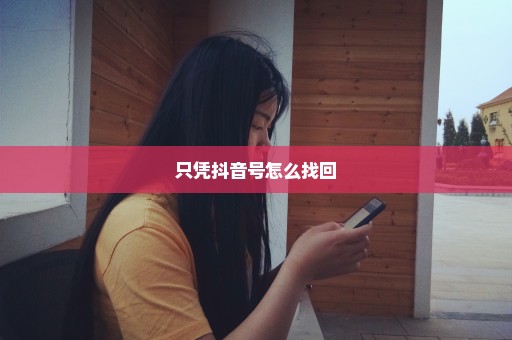 只凭抖音号怎么找回