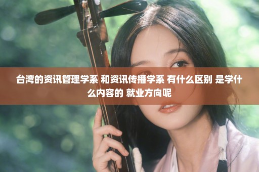 台湾的资讯管理学系 和资讯传播学系 有什么区别 是学什么内容的 就业方向呢