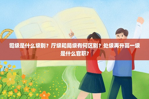 司级是什么级别？厅级和局级有何区别？处级再升高一级是什么官职?