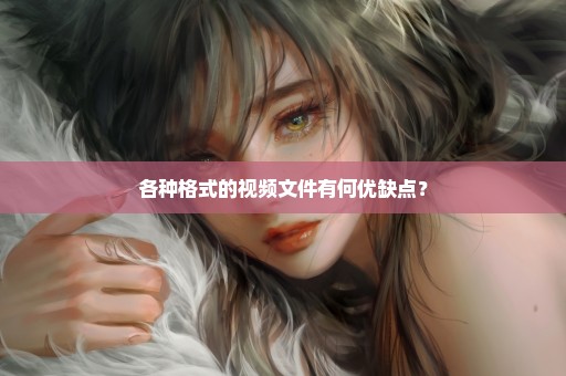 各种格式的视频文件有何优缺点？