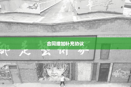 合同增加补充协议