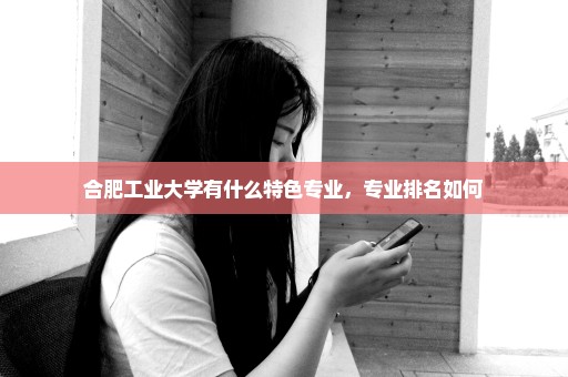 合肥工业大学有什么特色专业，专业排名如何