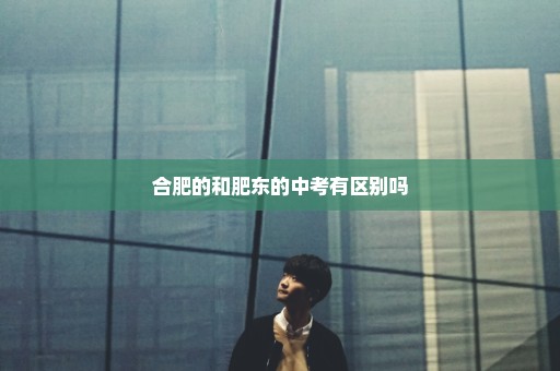 合肥的和肥东的中考有区别吗