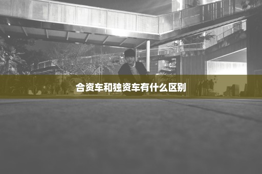 合资车和独资车有什么区别