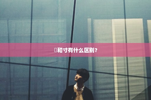 吋和寸有什么区别？