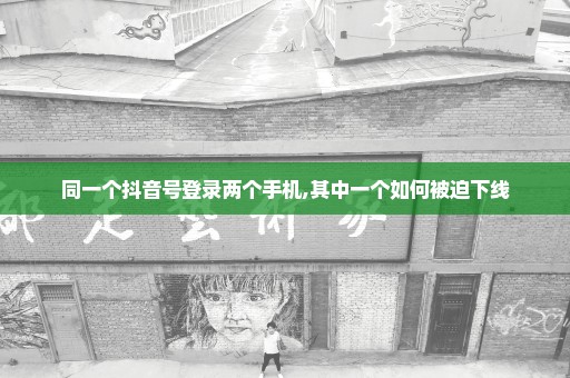 同一个抖音号登录两个手机,其中一个如何被迫下线