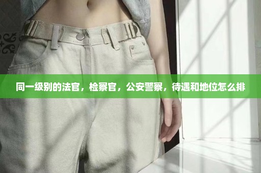 同一级别的法官，检察官，公安警察，待遇和地位怎么排