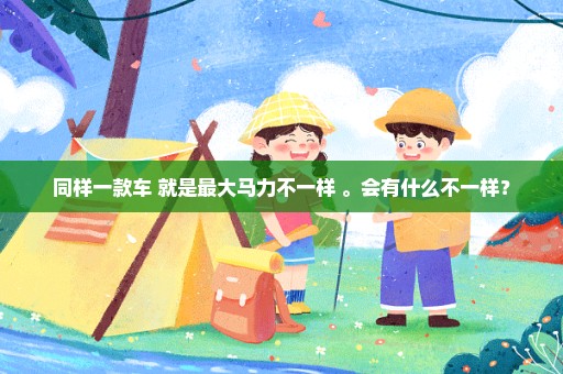 同样一款车 就是最大马力不一样 。会有什么不一样？