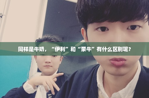 同样是牛奶，“伊利”和“蒙牛”有什么区别呢？