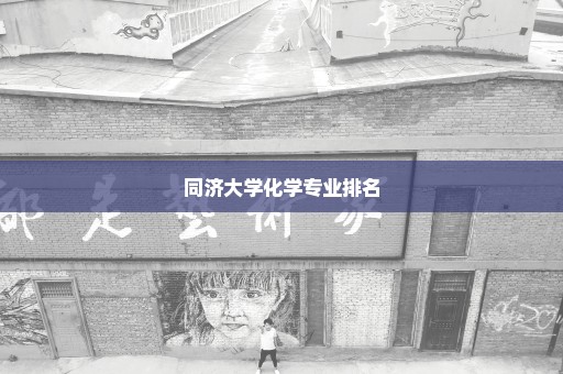 同济大学化学专业排名